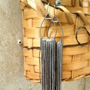 Lovey Long Drop Sleek Chain Tassel Earrings